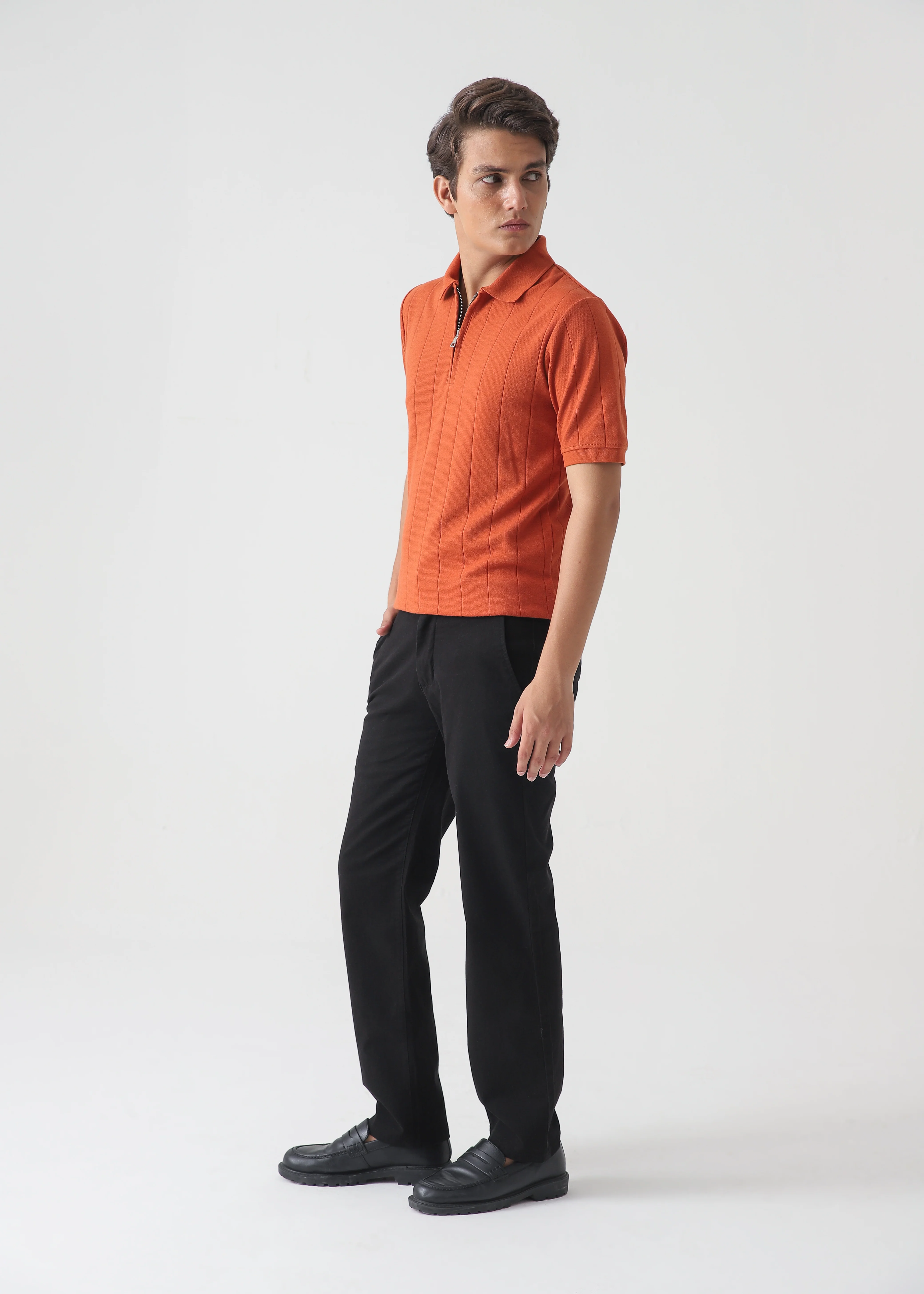 DROP NEEDLE ZIP POLO | RUST - Image 7